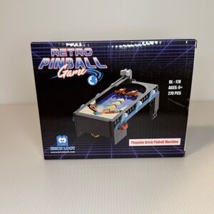 Retro Pinball Game Building Set - Black and Blue